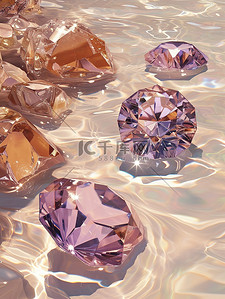 钻石插画图片_能量闪闪发光的钻石插画