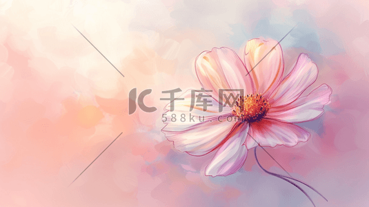 简约唯美女神节花朵花束的插画10