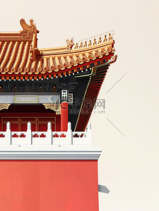 中国宫殿建筑和屋檐素材
