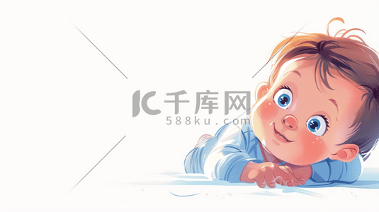 卡通萌萌的插画图片_手绘卡通可爱宝宝的插画4