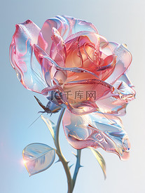 玫瑰全息水晶梦幻插图