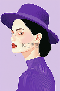 浅色简约插画图片_妇女节优雅女士手绘插画