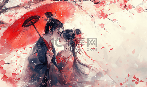 七夕节手插画图片_浪漫的七夕爱情图片