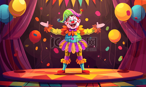 舞台上表演的小丑2