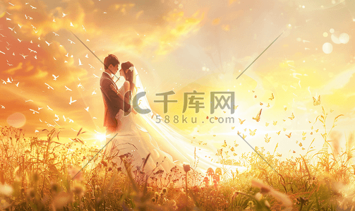 婚纱照插画图片_婚纱照背景 爱情