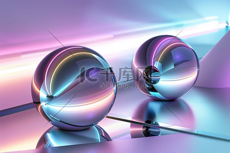 玻璃珠透明光效质感合成创意素材背景