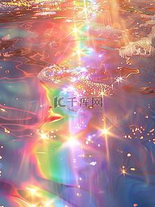 光线插画图片_柔和的彩虹光线水波插图