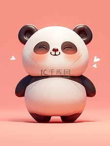 熊猫卡通插画图片_彩色卡通可爱熊猫的插画