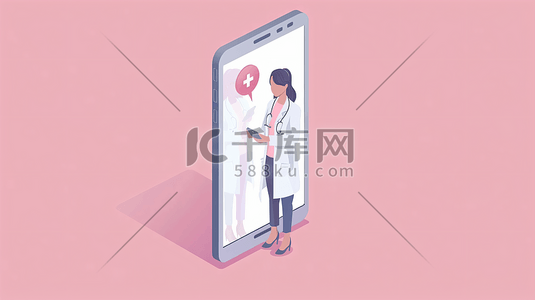 智能ai插画图片_智能手机在线医疗9