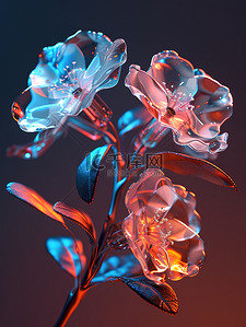 玻璃瓶的制作插画图片_玫瑰玻璃花丛半透明图片