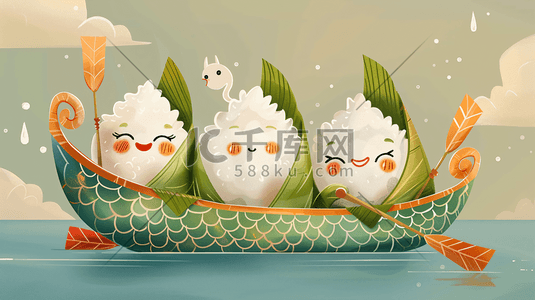 端午节传统美食粽子插画18