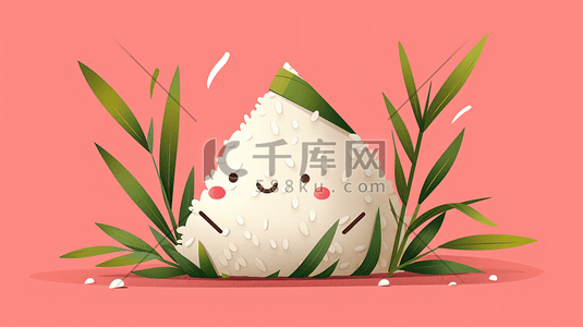 端午节传统美食粽子插画2