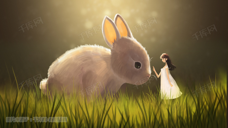 遇见兔子的小女孩