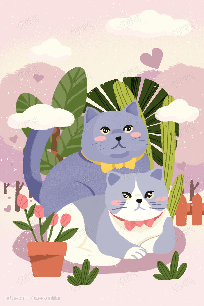 萌宠插画之英国短毛猫