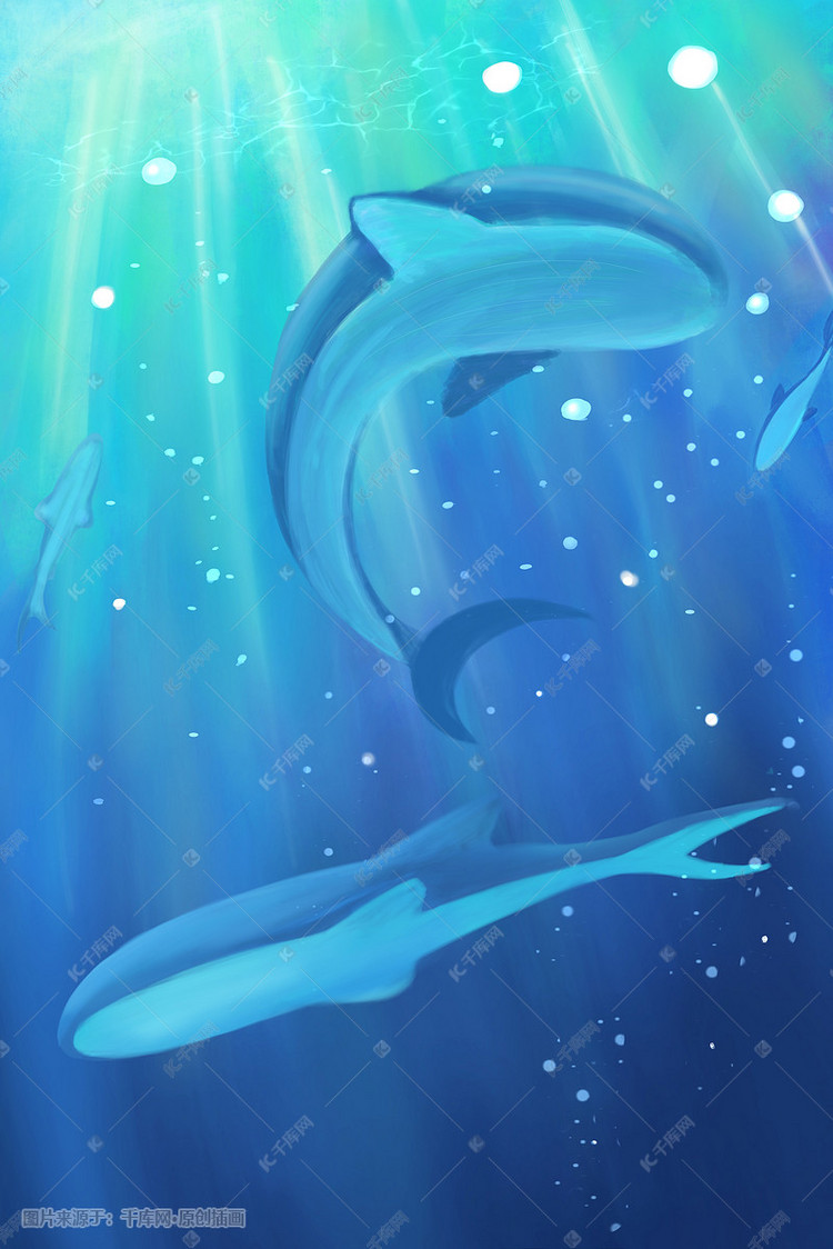 海洋鲸鱼自由自在