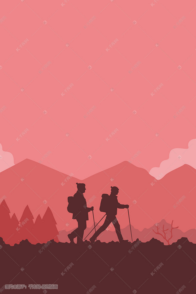 徒步人物徒步旅行