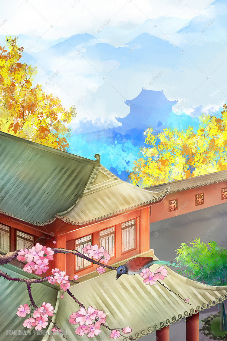 中国风阁楼宫苑古风仙侠唯美宫殿风景