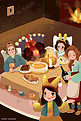 感恩节主题欢乐的聚餐
