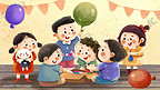 六一儿童节幼稚园幼儿园学校主题之气球玩耍六一