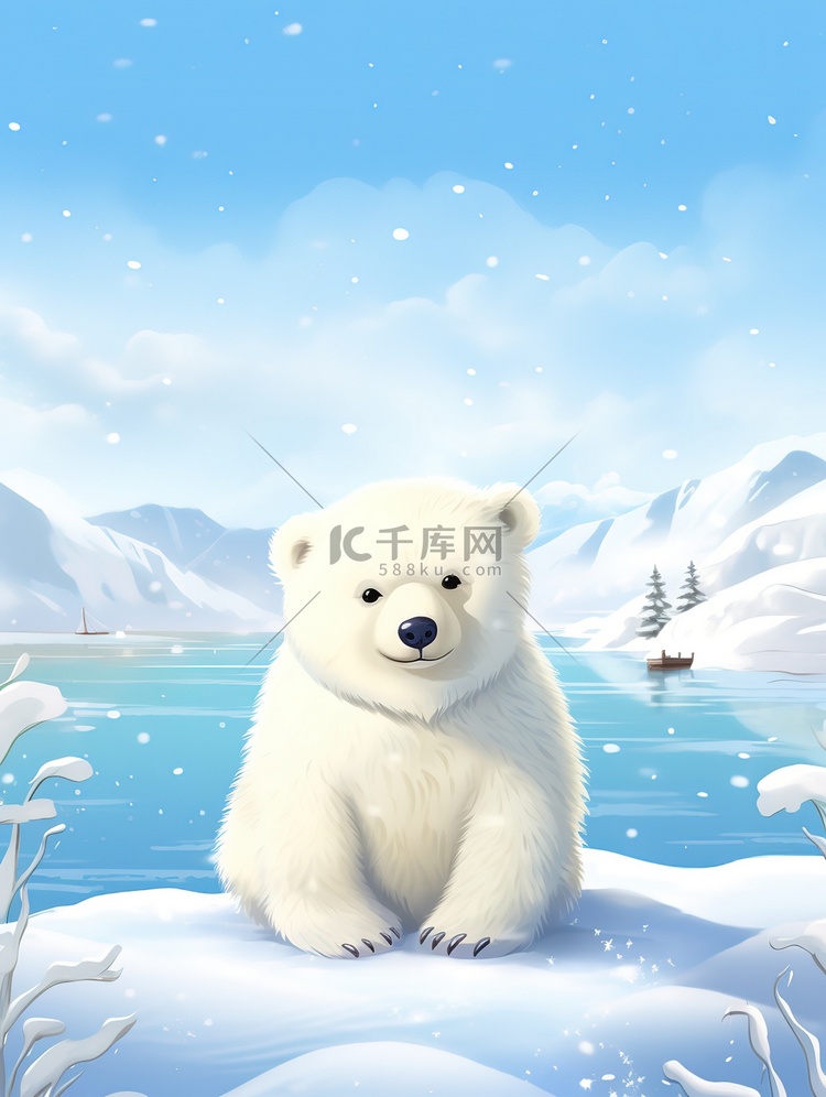 可爱的北极熊儿童绘本2