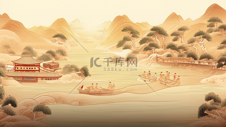 中国古代风景长卷轴绘画6