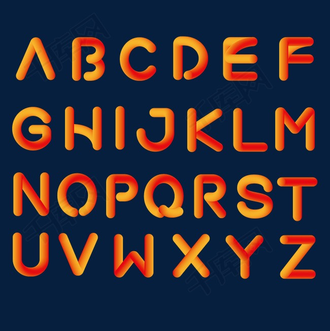 立体字母艺术字_艺术字设计_千库网