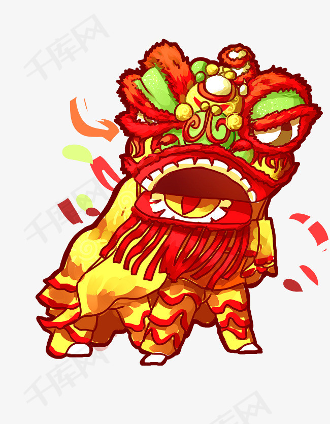 喜庆新年春节舞狮