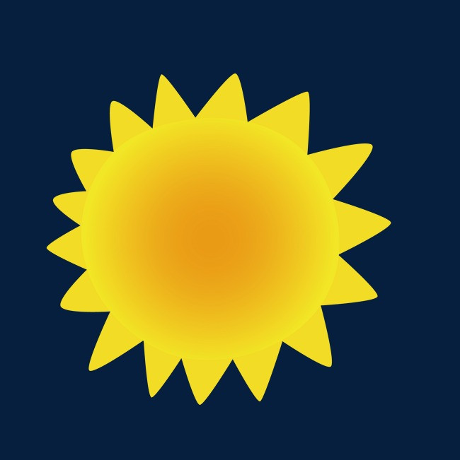 卡通太阳黄色小太阳