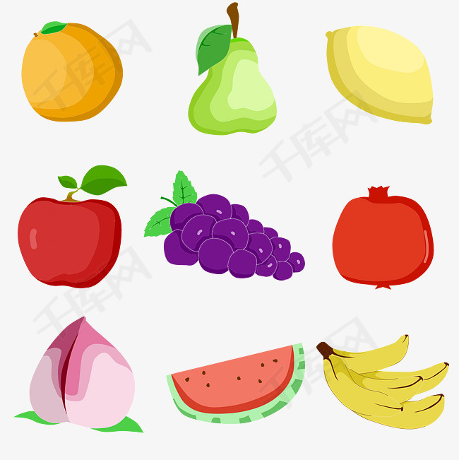 卡通水果图标小型合集
