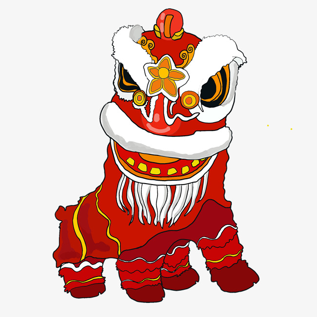 狗年艺术字狗狗舞狮子