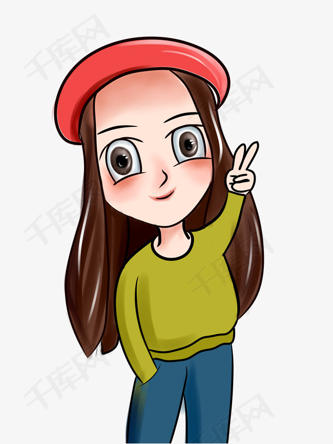 q版小女孩免抠图