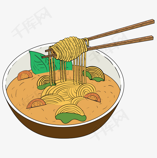 卡通矢量日式拉面素材图片免费下载_高清psd_千库网