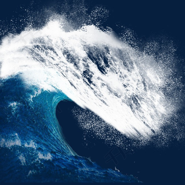海浪蓝色海洋大风大浪