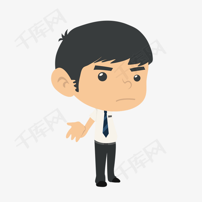 摊手的男人矢量素材