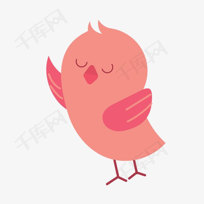 粉红色小鸟