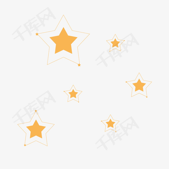 星星漂浮装饰线框闪亮