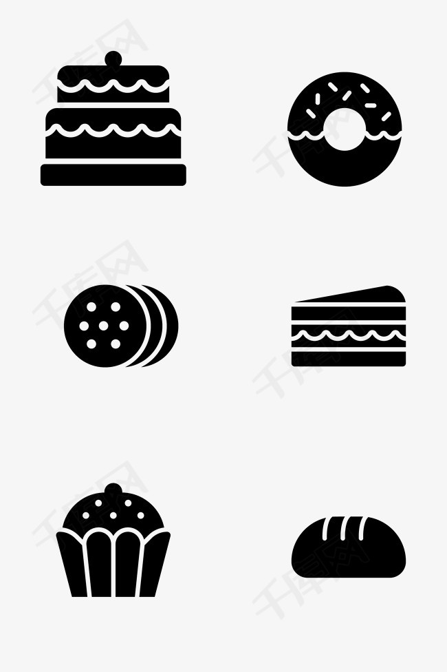 蛋糕甜品图标素材