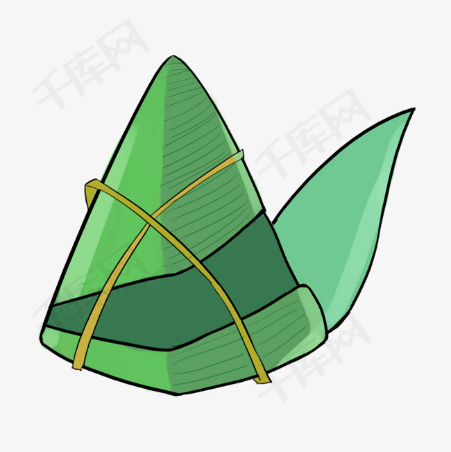 端午节习俗包粽子插画