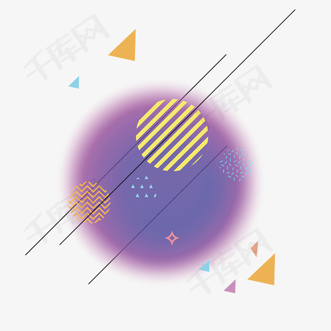 卡通氛围促销背景科技感电商免抠图