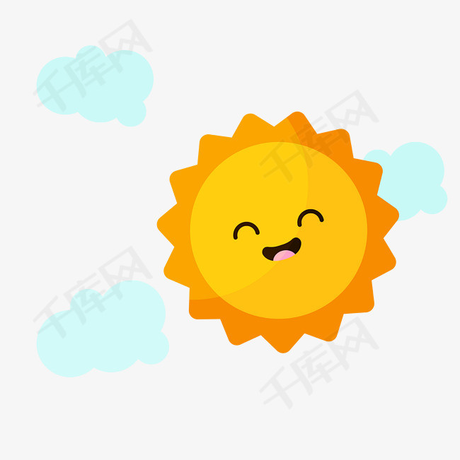 可爱卡通太阳素材