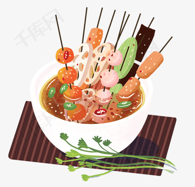 中国传统美食之手绘串串
