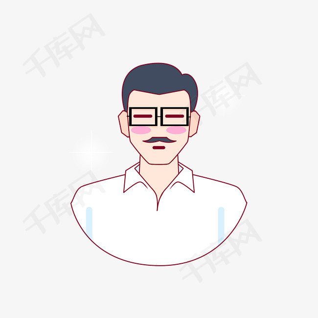白领父亲手绘卡通表情