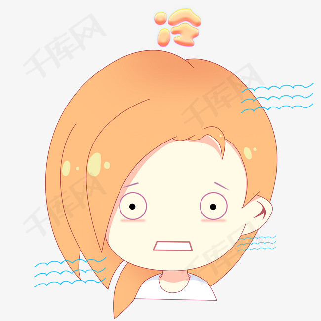 小女孩可爱头像表情冷