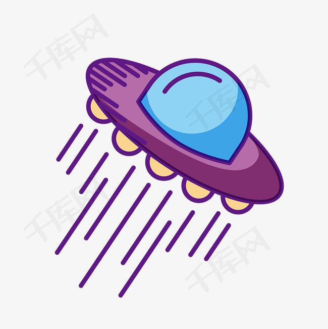 ufo飞船银河星球矢量
