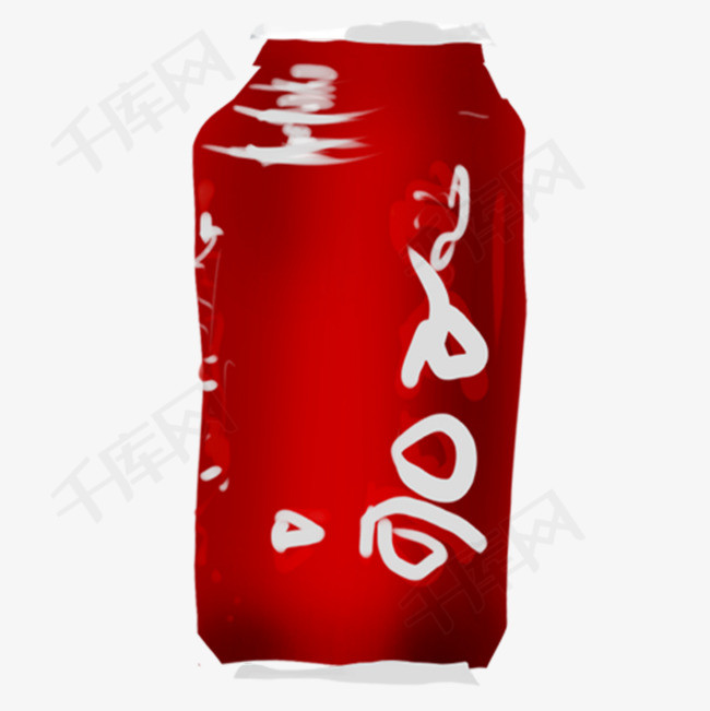 红色可口可乐饮料罐元素红色可口可乐饮料罐饮料运动饮料卡通易拉罐