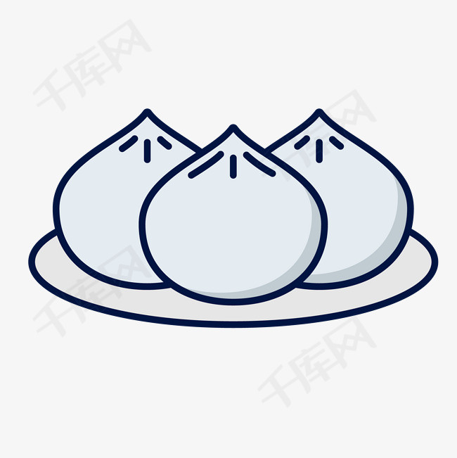 包子矢量插画png