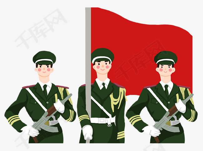 建党节军人升旗仪式