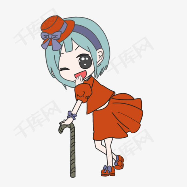 q版人物漫画卡通动漫可爱美女素材图片免费下载_高清