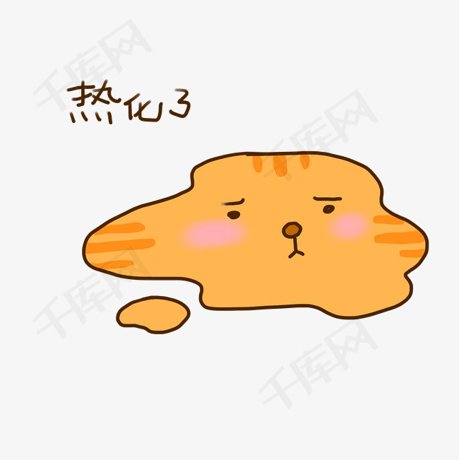 夏日橘猫可爱热化了表情包