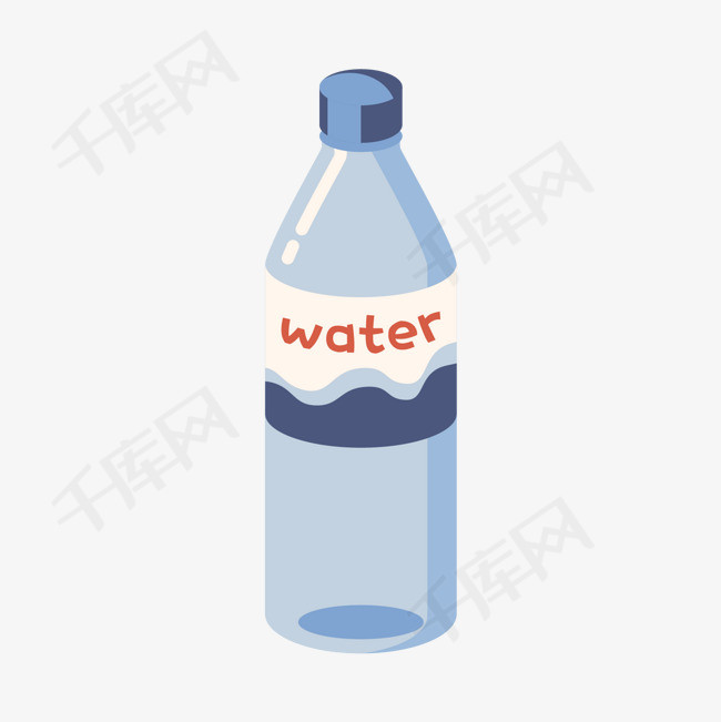 手绘卡通居家清新系列矿泉水